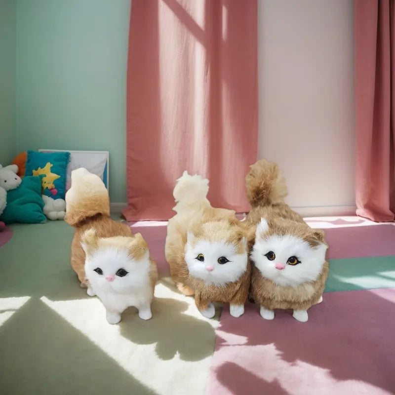 1pc Realistic Cat Plush Toy